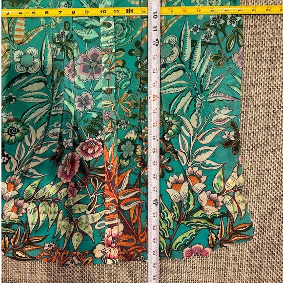 SOFT SURROUNDINGS NWT Green Luau Garden Button Front Shirt w/ Cami Dusted Blue M - Picture 10 of 10